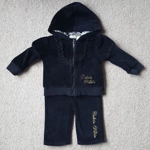 ❤️4/$20 Calvin Klein Black Velour Sweatsuit